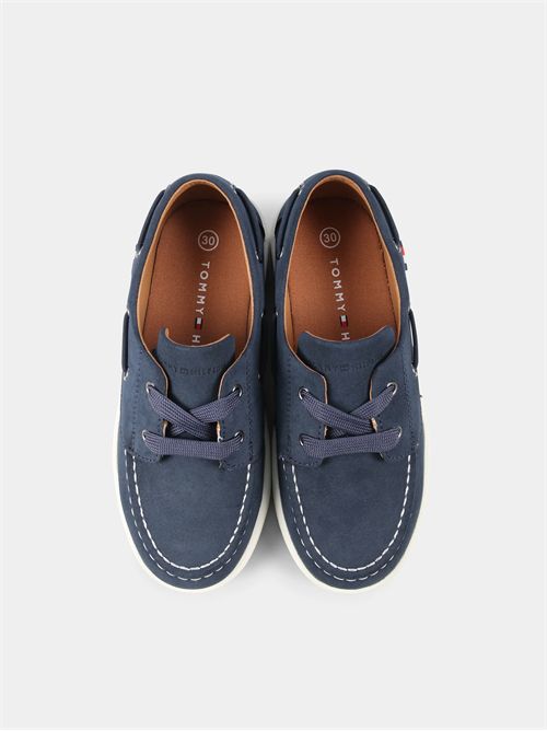 Sneakers blu stile barca con dettaglio iconico TOMMY HILFIGER | 33853BLU